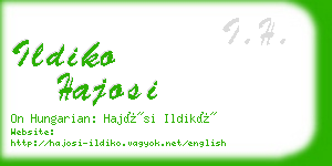 ildiko hajosi business card